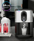 Countertop Nugget Ice Maker With 44 Lbs Per Day Output, Self Cleaning, One Touch Operation, 2.4L Water Tank, Fast Freeze Pebble Ice