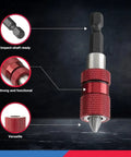 Adjustable Depth Screwdriver Bit Holder With Magnetic Quick Change One Quarter Inch Bit Holder For Impact Drills And Shafts