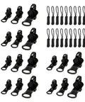 Universal Zipper Repair Kit With Metal Sliders In Small Medium And Large Sizes, 18 Piece Set With Six Pulls Each, Quick And Easy Fix For Jackets Backpacks And Luggage No Sewing Needed