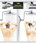 Rain Shower Head With Handheld Combo 10 Inch High Pressure Rainfall Sprayer Set Including Handheld Shower, Holder And Extension Arm
