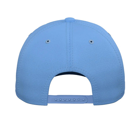 Back view of Dope Hydrofoil Surfing Printed Baseball Hat Adjustable Fit Lightweight Light Blue Cap For Water Sports Fans
