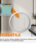 Straight Up Durable 8 X 8 Inch Drywall Access Panel Paintable Wall Repair Cover With Waterproof Aluminum Frame And Flush Mount Ceiling Hatch, shown in wall setting.