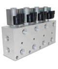 Universal 4 Circuit Hydraulic Multiplier Kit With Selector Valve, Couplers And Switch Box Control, anodized body, 12V, weatherproof