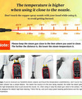 Powerful 2500W Handheld Steam Cleaner With 3 Level Adjustable Handle And 16 Accessories Fast Heating To 221 Deg F gauge showing temperatures and steam pressure.