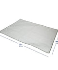 Ultra Fine Mosquito Netting Sheet No See Um Mesh For Indoor Outdoor Use, Lightweight Packable, shown in full view with dimensions.