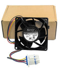 Upgraded OEM WR60X26866 Evaporator Fan Motor For Refrigerator with wiring and packaging box