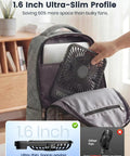 10000mAh Portable Travel Fan 7 Inch All Day Battery Life Up To 24 Hours Ultra Thin Quiet Rechargeable Desk Fan in backpack