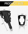 Product dimensions for Plug And Play Windshield Washer Nozzles Kit With Jet Sprayers And 2 Meter Fluid Hose Connector