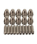 60 Amp Plasma Cutting Consumables Kit With Torch Electrode And Nozzle Set For AG60 CUT60 Systems Copper Nozzles And Electrodes Replacement Pack for 10 nozzles and 10 electrodes