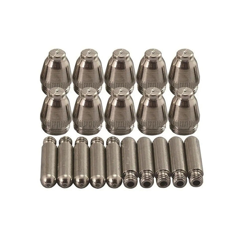 Get Your Hands On A Sweet AG60 Plasma Cutting Consumables Kit Made For The Cut 60 And Sg55 Machine Plus Loads Of Spare Nozzles And Electrodes To Keep You Cutting Like A Boss Without Any Downtime Or Worry At All, featuring 10 nozzles and 10 electrodes.