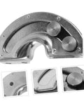 Concealed Hidden Cabinet Hinges 90 Degree Curved For Doors Two Piece Stainless Steel Industrial Grade Hinges, close-up view