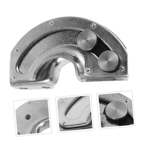 Concealed Hidden Cabinet Hinges 90 Degree Curved For Doors Two Piece Stainless Steel Industrial Grade Hinges, close-up view