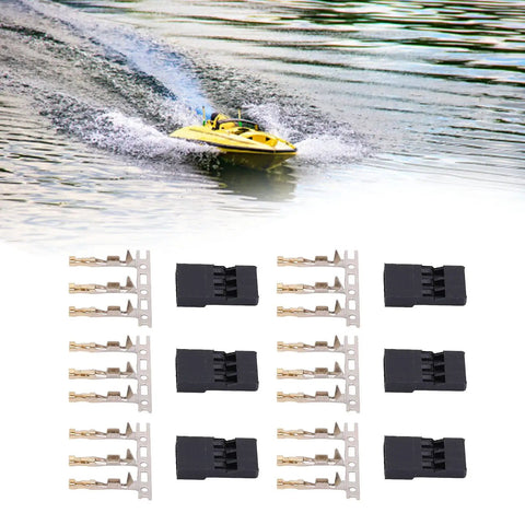 JR Connector Kit For Electronic Equipment And Model Aircraft, 100-Piece Brass ABS Male JR Plugs With Gold Plating, below RC boat