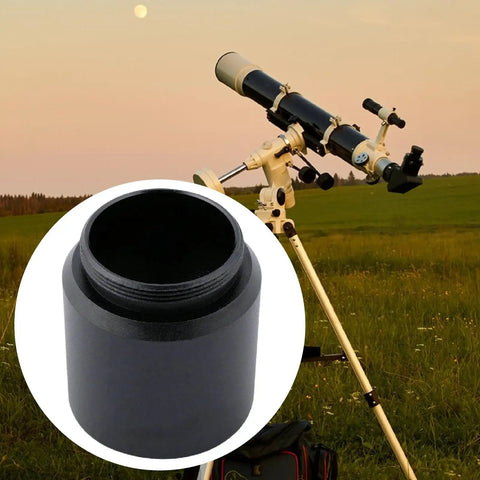 Sturdy Aluminum 1.25 Inch To C To CS Interface Telescope Eyepiece Adapter with telescope in background for astronomy accessories