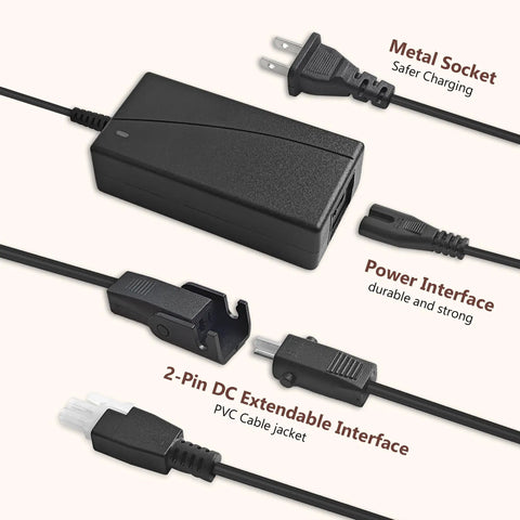 Beefy 29V Adjustable Bed Power Supply Replacement with 2A DC Output, 13.7 ft Cord, Metal Socket, and LED Indicator