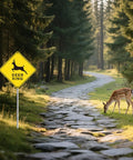 Deer Xing Crossing Sign 12x12, 2 Pack, Engineer Grade Reflective Aluminum, Built Tough Weather Resistant High Visibility Safety Sign for Driveways, Rural Roads, and Deer Rich Areas on wooded trail