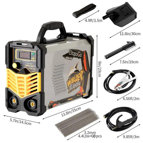 160A MMA Beast Arc Welder With IGBT Inverter And Digital LCD Display Hot Start Anti-Stick Arc Force For Easy Home Shop Welding