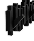 Side view of Sticks Wall Mounted Coat Rack With Five Retractable Pegs For Entryway Bedroom Or Office A Modern Space Saving Storage Organizer