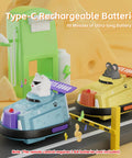 2 Pack Remote Control Cat And Mouse Ejecting Bumper Cars For Kids near charging station with cat and mouse figures