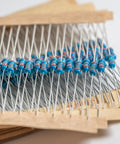 0.25W Metal Film Resistor Kit with 14 Values and 280 Pieces from 1K to 100K Ohms, Resistors on Labeled Paper Tape