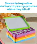 Magnetic Dry Erase Activity Trays For Kids Kid Friendly Stackable Whiteboards With Magnetic Letters Classroom Centers