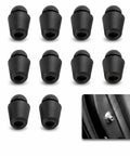 Amp Up Your Daily Ride With These Top Shelf 10 Pack Car Door Buffer Pads Heavy Duty Rubber Shock Absorbers Silence Door Slams Cushion Impact And Guard Panels In Black - 10 black rubber pads arranged.
