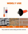 Beast Pro Grade Mortar Raking Bit With Five Sixteenths Inch Diamond Diameter And Four Inch Length next to masonry wall images