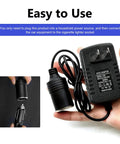 Boss Level Plug And Play Car AC To DC Power Converter 110 To 240V To 12V 24W Transformer Adapter with plug and cable.