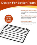 Nonstick V Shaped Roasting Rack For Oven Pan 10 By 8 Inch, Wire Rack For Roasting Grilling And Baking, Elevates Meat For Even Heat