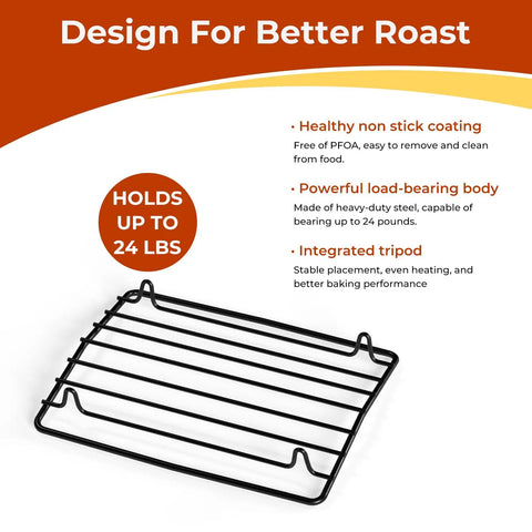 Nonstick V Shaped Roasting Rack For Oven Pan 10 By 8 Inch, Wire Rack For Roasting Grilling And Baking, Elevates Meat For Even Heat