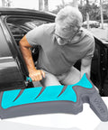 Man using Car Handle Assist For Elderly And Disabled Scratch Proof Auto Grab Bar Cane Support Aid to exit vehicle.