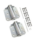 Adjustable Spring Hinge 3 Inch With Stainless Steel Screws Zinc Finish 2 Pack No Mortise Required Full Surface Door Hinge For Cabinets And Closets Made In Taiwan