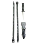 Titanium Talon Spearfishing Dive Knife 8.5 Inch Black Blade With Low Volume Point Tip Full Tang Stainless Steel Straps Included