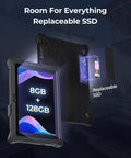 Badass 12.2 Inch Rugged Windows Tablet featuring replaceable SSD, showcasing 8GB RAM and 128GB storage for heavy duty use.