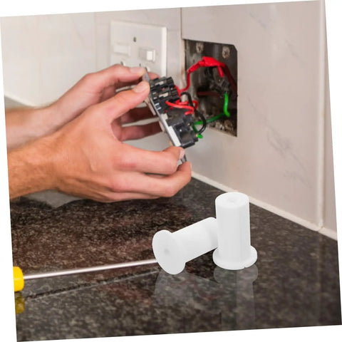 Stylish Silicone Wall Cable Plugs For Decor Hiding Messy Cords And A/C Sleeves Easy Install Kit Without Tools To Blend Seamlessly With Interior Walls In American Style Homes Today, white silicone cable hole plugs