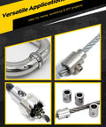 405 Piece Metric Set Screw Kit With M3 M4 M5 M6 M8 Threads 24 Lengths Durable 304 Stainless Steel Includes Five Allen Wrenches For Quick Easy Install And A Handy Secure Fit In Any Repair Or Assembly Job., 304 stainless steel set screws used in cable and ring fittings