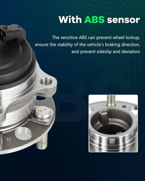 Rear Wheel Bearing and Hub Assembly For Hyundai Palisade 2020-2023, Kia Sorento 2016-2020, Kia Telluride 2020-2023, 5-Lug, With ABS