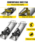 Heavy Duty Concrete Knee Board Sliders Set For Pro Grade Concrete Finishing, 30 By 8 Inch Stainless Steel Kneeboards with straps