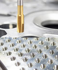 Tap And Drill Bit Set 5/16-24 UNF Right Hand Thread Tap And 6.9mm Titanium Coated HSS Drill Bit in use on metal surface.