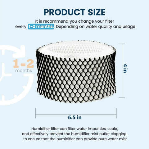 Two Pack HWF62 Humidifier Filter A Replacement For Holmes Sunbeam Humidifier Replaces HWF62 HWF62CS HWF62D SF212 HWF62PDQU Fits Models SCM1100 SCM1701 SCM1702 SCM1762