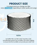 Diagram showing size of 4 Pack HWF62 Humidifier Filter A Replacement For Holmes Sunbeam Humidifier, 6.5x4 inches.