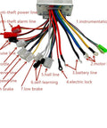 Wiring diagram for Beefed Up 36V 48V Brushless DC Motor Speed Controller Replacement for Electric Bikes and Scooters