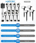 Low Voltage Landscape Lighting Kit With Transformer Photocell Sensor And Timer 8 Pack 3W Spotlights 68Ft Wire ETL Approved