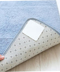 No Slip Carpet Stickers For Area Rugs Reusable Non Woven Rug Fixing Pads With Anti Skid Adhesive Grippers on rug corner