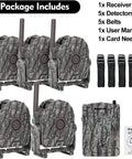 Ultra Long Range Three Hundred Meter Wireless Hunting Alarm Kit With Night Vision Motion Detector 360 Degree Waterproof Security Sensor And Receiver For Serious Hunters package includes 5 detectors, 1 receiver, belts