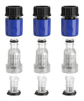 6Pcs Water Hose Adapter Set For Garden To Mini Power Washer Quick Connect Replacement Parts And Connectors Blue Leaks Repair Kit