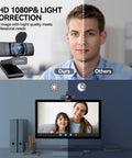 Straight Up Crisp 1080P Full HD Webcam With Dual Echo Busting Mics And 90 Degree Wide Angle View Plug And Play USB Camera for clear video quality.