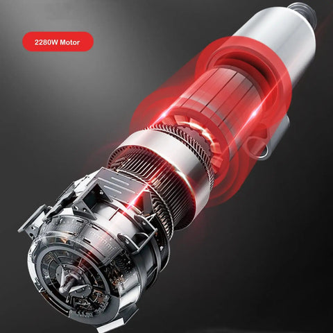 Heavy Duty Electric Wall Planer To Kick Back Dust, Handheld Power Scraper 2280W motor with visible components and design.