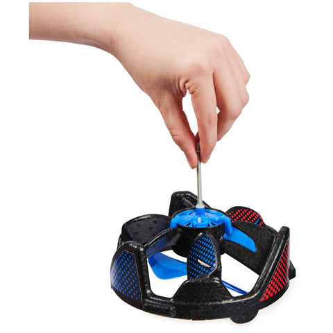 Hand demonstrating setup of Gravitor Hand Controlled Flying Toy With Trick Stick USB Rechargeable Drone For Kids 4 And Up Wave Control
