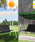 Heavy Duty Swing Seat Replacement Cover For Two To Three Seat Outdoor Swings, 600D Oxford Weatherproof Bench Cover in sun rain